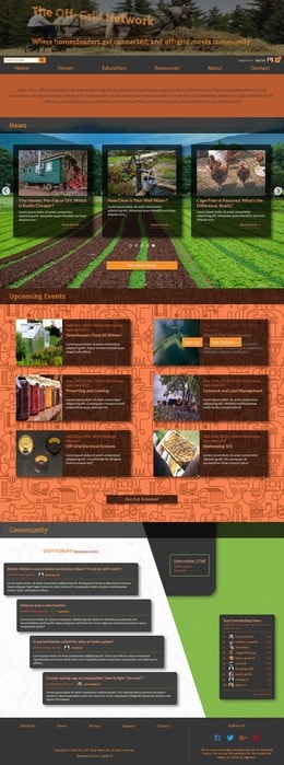 The Offgrid Network, a personal WordPress development project.